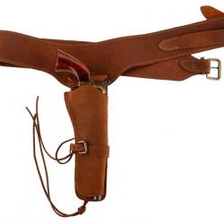 Ceinturon Cowboys en cuir avec un holster Ceinturon Cow-boys 1 holster - 110cm*** prix net ***