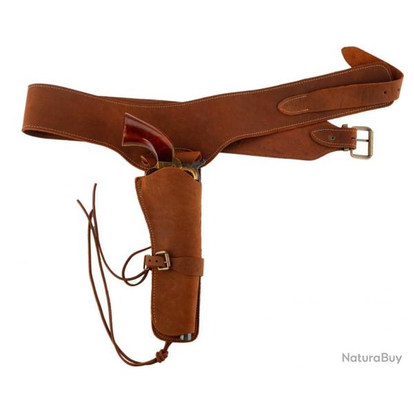 Ceinturon Cowboys en cuir avec un holster Ceinturon Cow-boys 1 holster - 110cm*** prix net ***