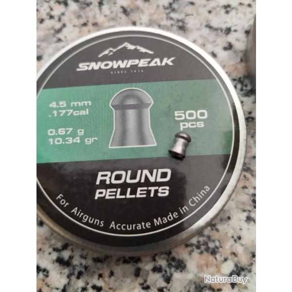 Plombs Snowpeak cal 4,5mm