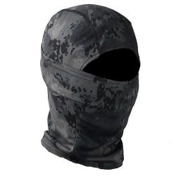 TACVASEN Cagoule de Chasse/Paintball/ Wargame Striped Black -