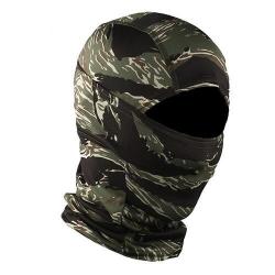 TACVASEN Cagoule de Chasse/Paintball/ Wargame Noir/Vert -