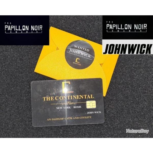 RDUCTION NOL ! EXCLUSIF PNA CARTE CONTINENTAL HOTEL AU NOM  JOHN WICK AVEC ENVELOPPE COLLECTOR !