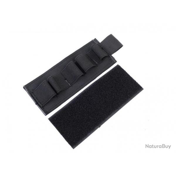 Porte cartouches velcro universel  calibre 12 ou 16 ou 20- Couleur noir - 5 tubes -