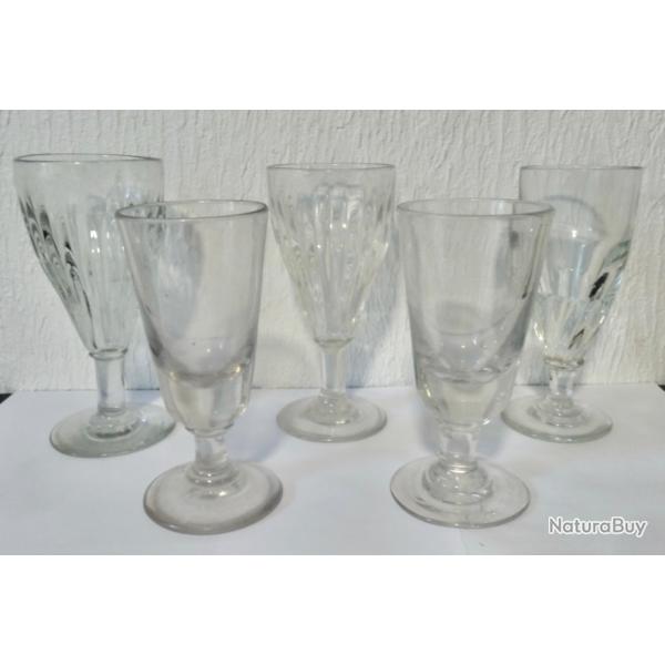 LOT VERRES  ABSINTHE