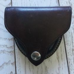 Pochette de ceinture en cuir brun Western porte balles en plomb