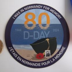 autocollant 80 ème anniversaire débarquement Normandie 1944 D-Day militaire