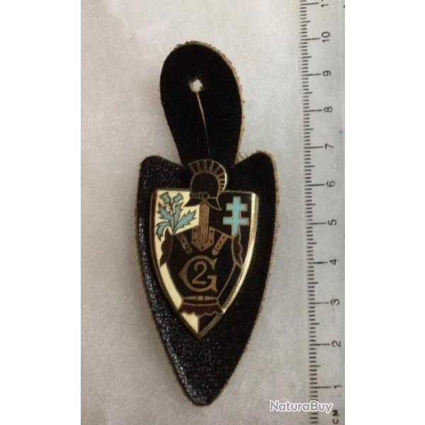 FRANCE GENIE MILITAIRE - Insigne  2 Rgiment du Gnie. Variante Avec Cuir