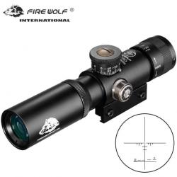 FIRE WOLF - Compact 4x21, vue optique tactique, verre gravé