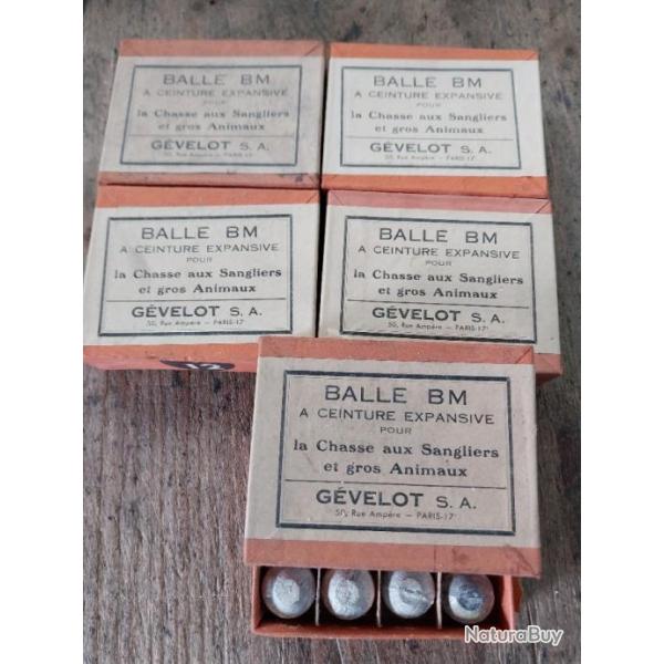 Lot de 5 botes de balles calibre 12 et/ou 16.