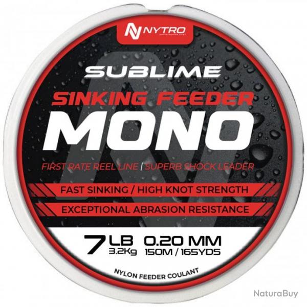 NYTRO FIL DE PCHE SUBLIME SINKING FEEDER MONO 150M NYTRO 0,20mm