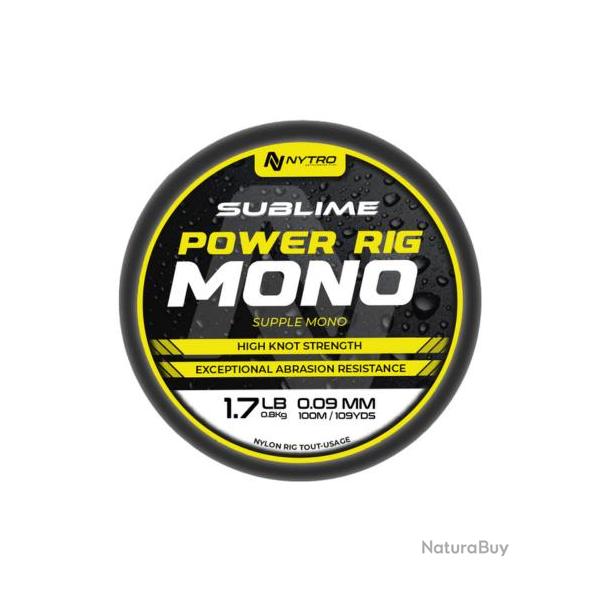 NYTRO FIL DE PCHE SUBLIME POWER RIG MONO 100M NYTRO 0,09mm