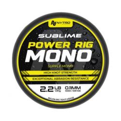 NYTRO FIL DE PÊCHE SUBLIME POWER RIG MONO 100M NYTRO 0,11mm