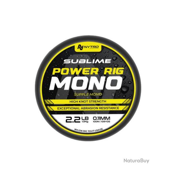 NYTRO FIL DE PCHE SUBLIME POWER RIG MONO 100M NYTRO 0,11mm