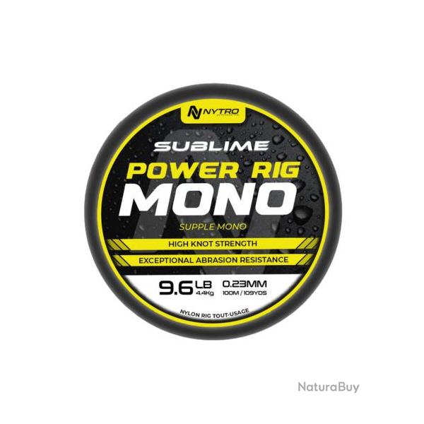 NYTRO FIL DE PCHE SUBLIME POWER RIG MONO 100M NYTRO 0,23mm