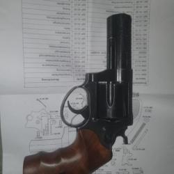 Revolver d'alarme ME Sportwaffen 38 Magnum antik en calibre 9mm rk. JAMAIS UTILISÉ COMME NEUF
