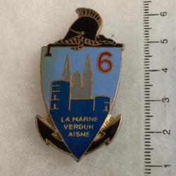 FRANCE GENIE MILITAIRE - Insigne 6° Régiment du Génie.  (53mm)