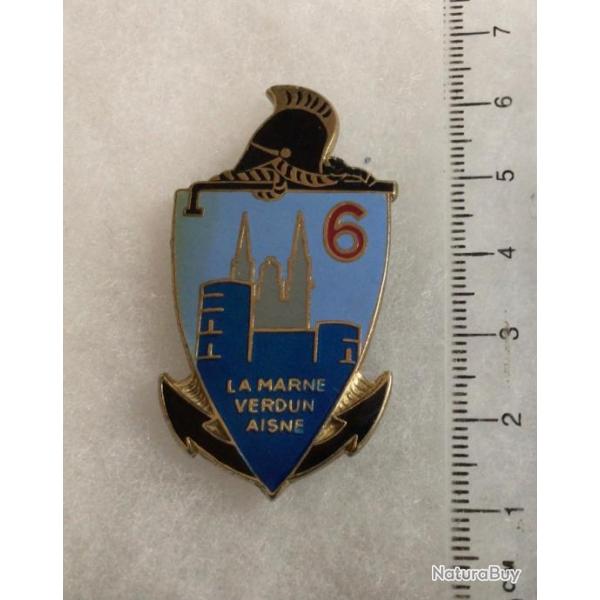 FRANCE GENIE MILITAIRE - Insigne 6 Rgiment du Gnie.  (53mm)