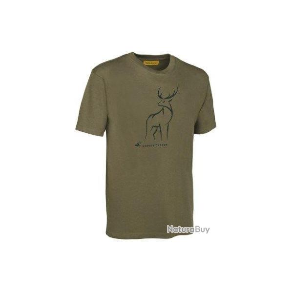 Tee Shirt Cerf Kaki Verney Carron