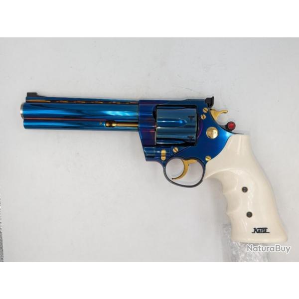 REVOLVER KORTH CLASSIC 44 MAG PLASMA BLEU POLI EN 6 POUCES