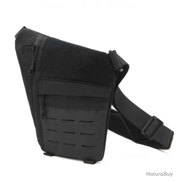 sac tactique / Holster (droitier ) de poitrine , pour pistolet et revolver . Rsistant et pratique .