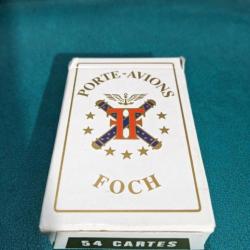 Jeu de 54 cartes à jouer porte-avions Foch Marine Nationale bridge militaire toulon arsenal Neuve so