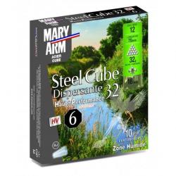 OP GIBIER D'EAU - Cartouches Mary Arm steel cube dispersante 32g - Cal.12/70 x5boites