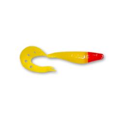 Leurre Souple Delalande Sandra 23cm Jaune Tête Rouge