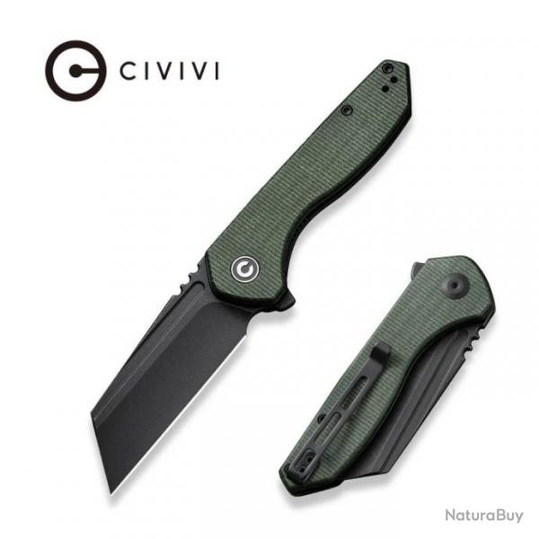 Couteau CIVIVI ExOne Green Manche Micarta Lame Tanto Reverse Nitro-V Blk IKBS Linerlock CIVC230363