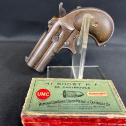 REMINGTON DERRINGER UNDER & OVER calibre 41rim avec boîte de munitions d'origine