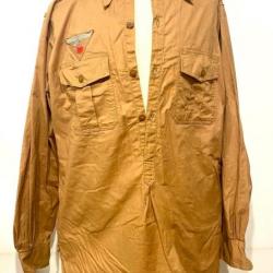 Ancienne chemise militaire Allemande de la Luftwaffe modèle tropical ww2