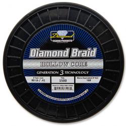 Tresse Diamond Braid Hollow Core Generation 3 80lb Blanc 1371 m (1500 Yds)