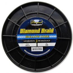 Tresse Diamond Braid Hollow Core Generation 3 Bleu 500lb 457 m (500 Yds)