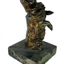 Griffon Belge Lelièvre sculpteur bronze