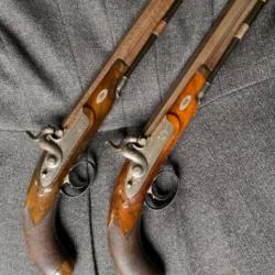 Paire de pistolets de duel anglais du Lt Christopher Teesdale par Champion circa 1840/50