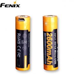 Batterie 18650 FENIX - 3.6V - 2600mAh - rechargeable USB