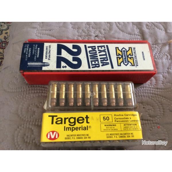 Balles munitions 22 LR winchester - target - extra power imprial