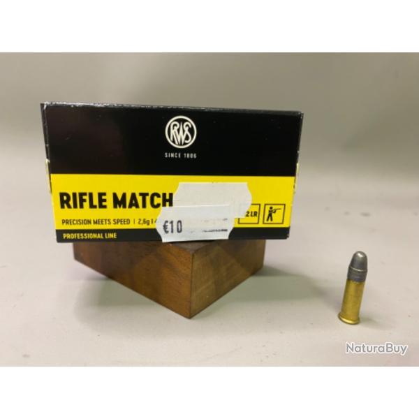 50 munitions RWS Rifle Match - Cal. 22LR