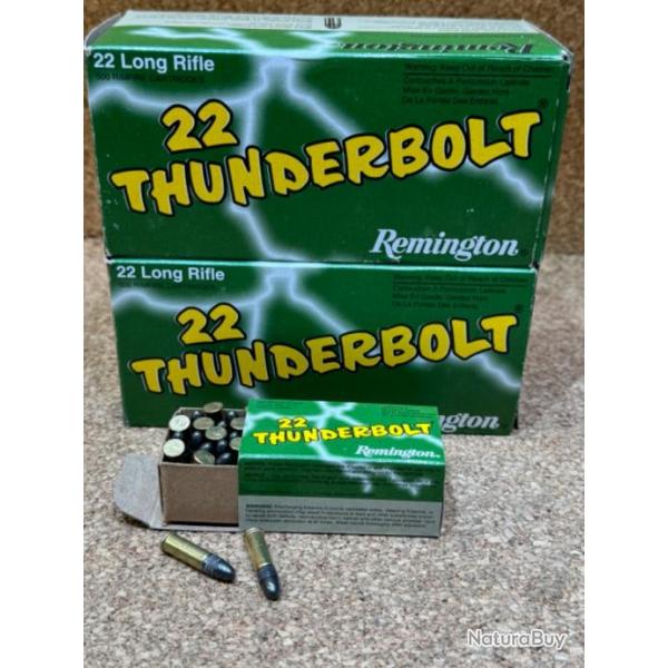 2 Cartons de 500 balles Remington cal.22 lr Thunderbolt . 10 boites