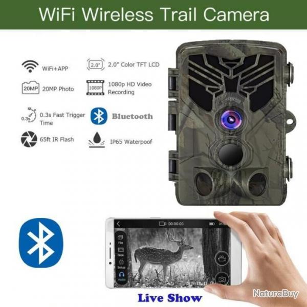 Camra de chasse et de suivi des sentiers, avec Vision nocturne, 20mp