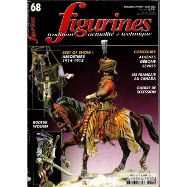 revue figurines n68 arostiers 1914-1918, guerre de scssion, franais au canada, empire mdm