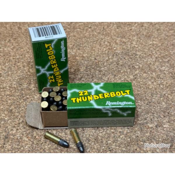 100 balles Remington cal.22 lr Thunderbolt, 2 boites