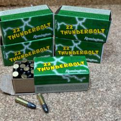 250 balles Remington cal.22 lr Thunderbolt, 5 boites
