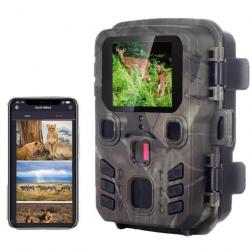 Caméra de chasse avec Wifi et Bluetooth 24mp/1296P, Vision nocturne