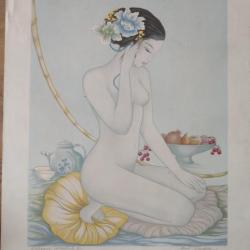 Lithographie mara tran long, Signée et numérotée en petit tirage 6/20