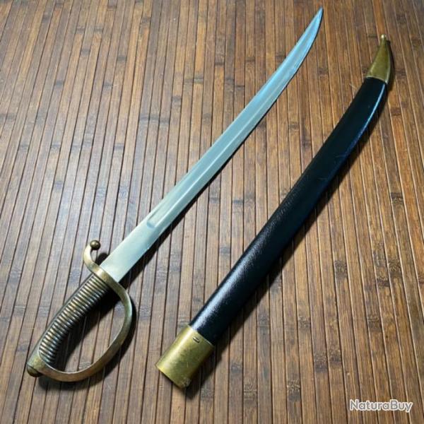 SABRE BRIQUET D'INFANTERIE NAPOLONIENNE AVEC FOURREAU