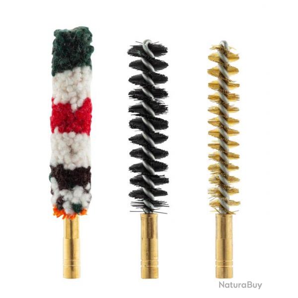 Set de trois brosses pour armes  canon ray - M3 fem. Cal.7 mm