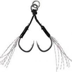 DRAG METAL ASSIST HOOK DC-WC 13 DOUBLE CLEAR TINSEL (3/pck)