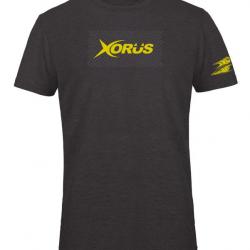 TEE SHIRT XORUS GRIS ANTHRACITE CHINE ET JAUNE