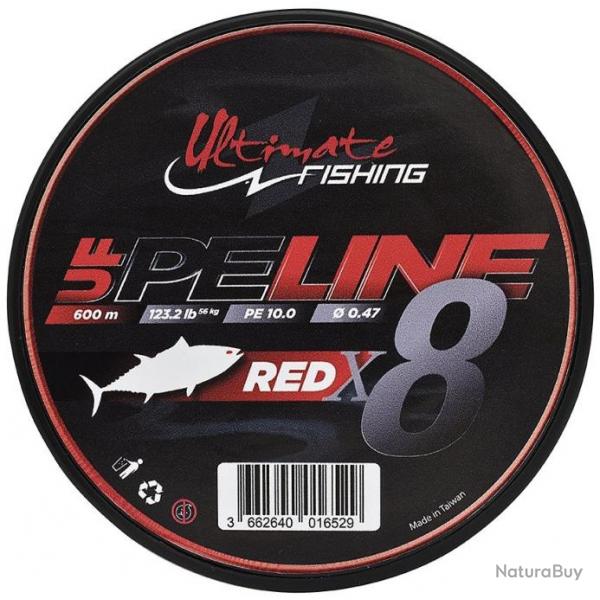 UF PE LINE X8 FIGHTING RED 600m PE 6