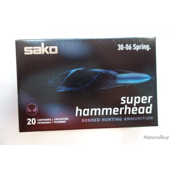 LOT DE 40 BALLES SAKO SUPER HAMMERHEAD SP CAL 30 06 180GR  11.7G